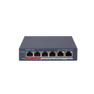Switch smart cu 6 porturi Hikvision DS-3E1106P-EI, 14 Gbps, 10.42 Mpps, PoE, 2000 MAC, 60W, cu management Switch smart cu 6 porturi Hikvision DS-3E1106P-EI, 14 Gbps, 10.42 Mpps, PoE, 2000 MAC, 60W, cu management