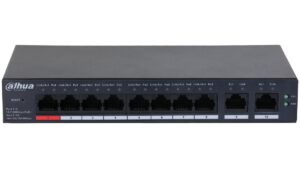 Switch Dahua cu management, 8x porturi PoE 10/100 Mbps si 2x RJ-45 10/100/1000 Mbps (uplink), CS4010-8GT-110 Switch Dahua cu management, 8x porturi PoE 10/100 Mbps si 2x RJ-45 10/100/1000 Mbps (uplink), CS4010-8GT-110