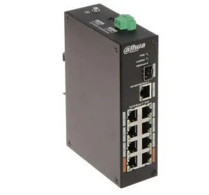 Switch industrial DAHUA PFS3110-8ET-96-V2 8 porturi PoE, 1 port SFP, 1 port Gigabit, 7.6 Gbps Switch industrial DAHUA PFS3110-8ET-96-V2 8 porturi PoE, 1 port SFP, 1 port Gigabit, 7.6 Gbps
