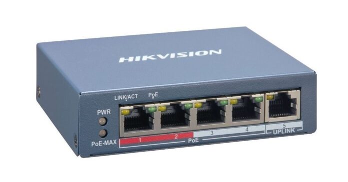 Switch PoE Hikvision, 4 x PoE cu management, 60W, DS-3E1105P-EI Switch PoE Hikvision, 4 x PoE cu management, 60W, DS-3E1105P-EI