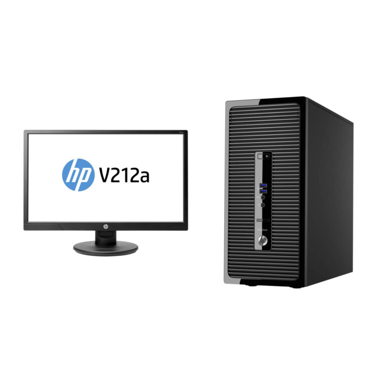Sistem Desktop PC HP ProDesk 400 G3 MT, Intel Core i7-6700, 4GB DDR3, HDD 500GB, Intel HD Graphics, FreeDOS + Monitor HP V212a