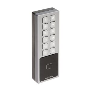 Cititor standalone de proximiate RFID cu tastatura Hikvision DS-K1T805MX, MF 13.56 MHz, compatibil HikConnect, PIN/card, tamper, aparent Cititor standalone de proximiate RFID cu tastatura Hikvision DS-K1T805MX, MF 13.56 MHz, compatibil HikConnect, PIN/card, tamper, aparent