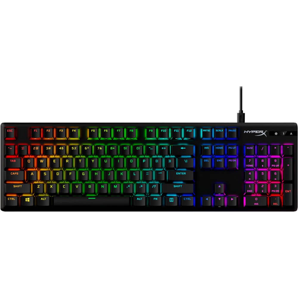 Tastatura mecanica gaming HyperX Alloy Origins PBT, RGB, Switch HyperX Blue, Negru