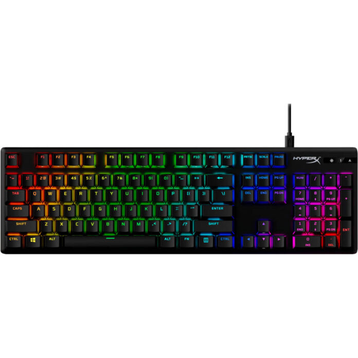 Tastatura mecanica gaming HyperX Alloy Origins PBT, RGB, Switch HyperX Aqua, Negru