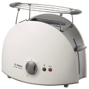 Prajitor de paine Bosch TAT6101, 900 W, 2 felii de paine, Alb/Gri Prajitor de paine Bosch TAT6101, 900 W, 2 felii de paine, Alb/Gri