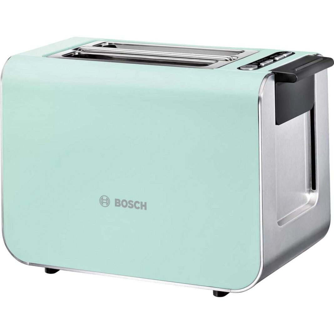 Prajitor de paine Bosch Styline TAT8612, 860 W, 2 felii, Verde