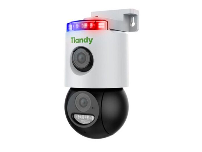 Camera IP wireless, pentru exterior, alarma, 2 lentile de 3+3MP, lentila 4mm, iluminare cu LED si IR, audio bidirectional, IP66, Tiandy TC-H363N-I5WWIFIEu4V4.0 Camera IP wireless, pentru exterior, alarma, 2 lentile de 3+3MP, lentila 4mm, iluminare cu LED si IR, audio bidirectional, IP66, Tiandy TC-H363N-I5WWIFIEu4V4.0