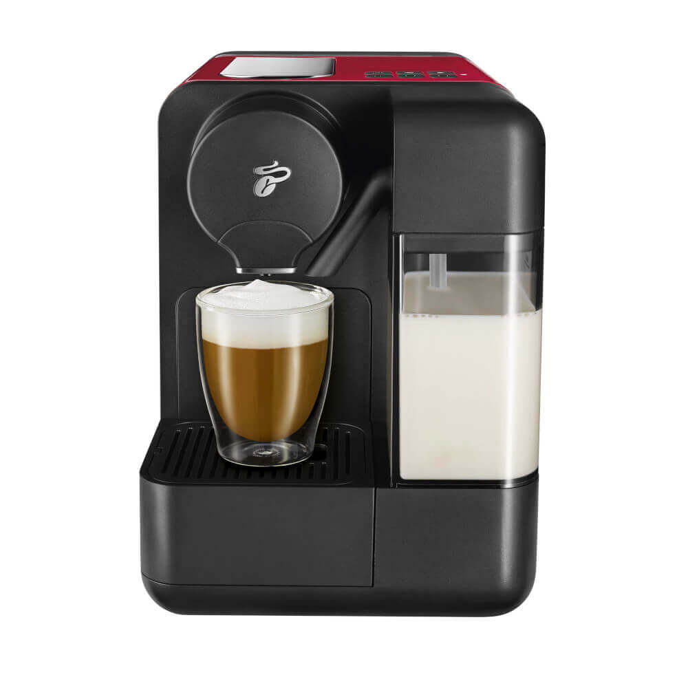 Espressor cu capsule Tchibo Cafissimo Milk 393769, 1350 W, 1.2 L, 15 bar, Rezervor lapte 400 ml, Rosu Espressor cu capsule Tchibo Cafissimo Milk 393769, 1350 W, 1.2 L, 15 bar, Rezervor lapte 400 ml, Rosu