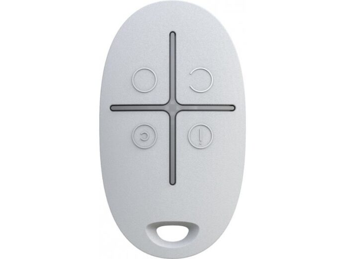 Telecomanda pentru sistem de alarma  AJAX SPACECONTROL WH, cod saritor, anti frauda/sabotaj, distanta functionare 1.000m