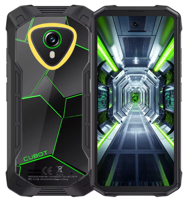 Telefon mobil Cubot King Kong MINI 4, Negru, 4G, 4.7   IPS, 16GB RAM (6GB+10GB Extensibili), 128GB ROM, 48MP, Android 15, Unisoc, NFC, Face ID, 4700mAh, Dual SIM