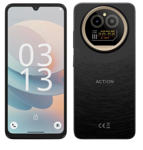 Telefon mobil F150 Action A5 Pro Albastru, 4G, 6.88   HD+, 8GB RAM (3GB + 5GB extensibil), 256GB ROM, Android 15 Go, Octa-Core, Face ID, Camera 16MP, 5100mAh, Dual SIM