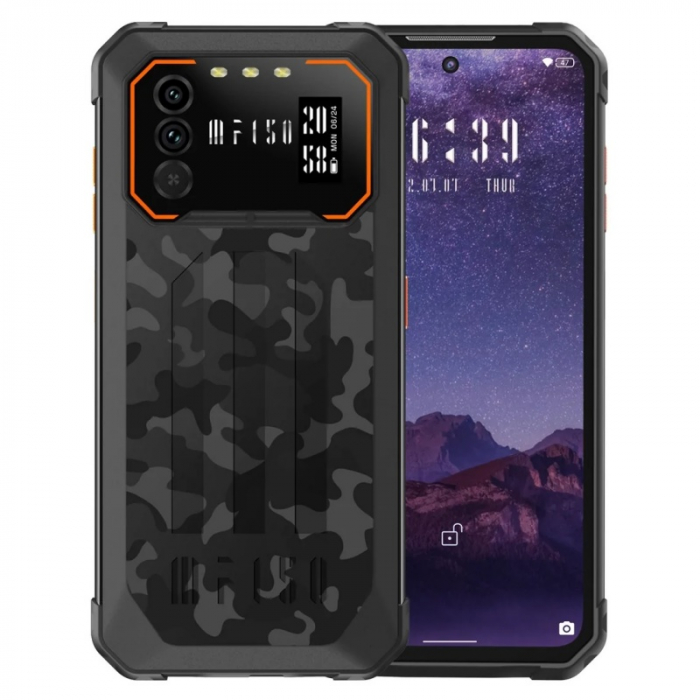 Telefon mobil F150 B1 Negru, 4G, 6.5   FHD+, Display secundar, 6GB RAM, 64GB, Android 12, MTKG37 OctaCore, NFC, IP68, 10000mAh, Dual SIM