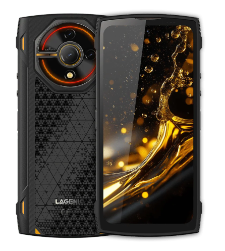 Telefon Mobil LAGENIO Panther 2 Pro, Galben, 4G, 6.7   HD+ 120Hz, 24GB RAM (8GB + 16GB Extensibili), 256GB ROM, 50MP, Android 15, Unisoc T7250, Lumini RGB, NFC, OTG, 5150mAh, 18W, Dual SIM