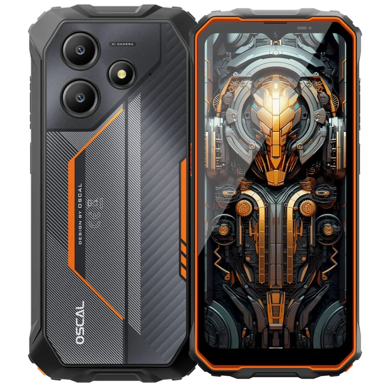 Telefon mobil OSCAL MARINE 2, Portocaliu, 4G, 6.56   HD+ 90Hz, 12GB RAM (4GB + 8GB extensibili), 64GB ROM, DokeOS 4.1, Unisoc T615, 11000mAh, 18W, Dual SIM