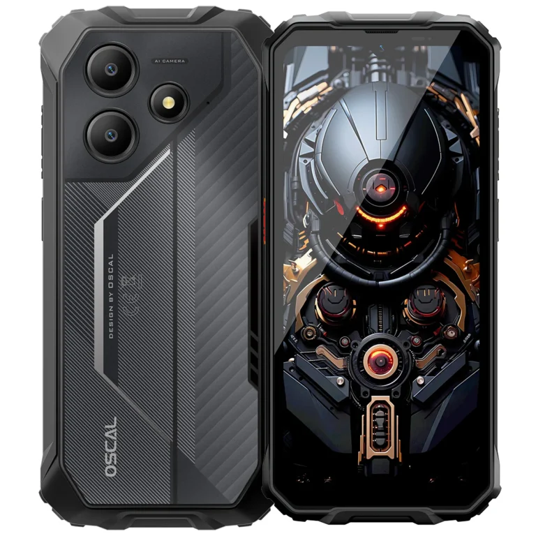 Telefon mobil OSCAL MARINE 2, Negru, 4G, 6.56   HD+ 90Hz, 12GB RAM (4GB + 8GB extensibili), 64GB ROM, DokeOS 4.1, Unisoc T615, 11000mAh, 18W, Dual SIM Hybrid