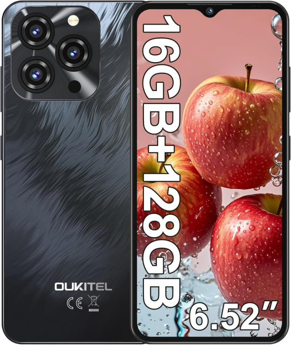 Telefon Mobil Oukitel C3, Roz, 4G, 6.52   HD+ 90Hz IPS, 16GB RAM (4GB + 12GB extensibili), 128GB ROM, 13MP, Android 14, Unisoc T606, OTG, 5000mAh, 10W, Dual SIM