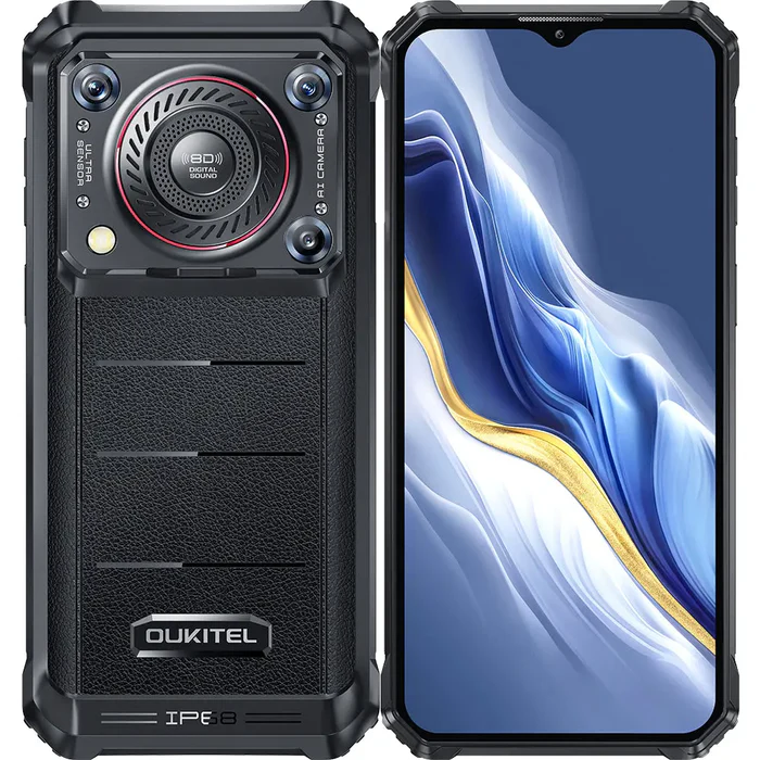 Telefon Mobil Oukitel WP36 Pro, Negru, 4G, 6.52   HD IPS LCD, Android 14, 24GB RAM (6GB+18GB extensibili), 256GB ROM, 13MP, MTK8788, NFC, OTG, Boxa 3.5W, 10600mAh, 15W, Dual SIM