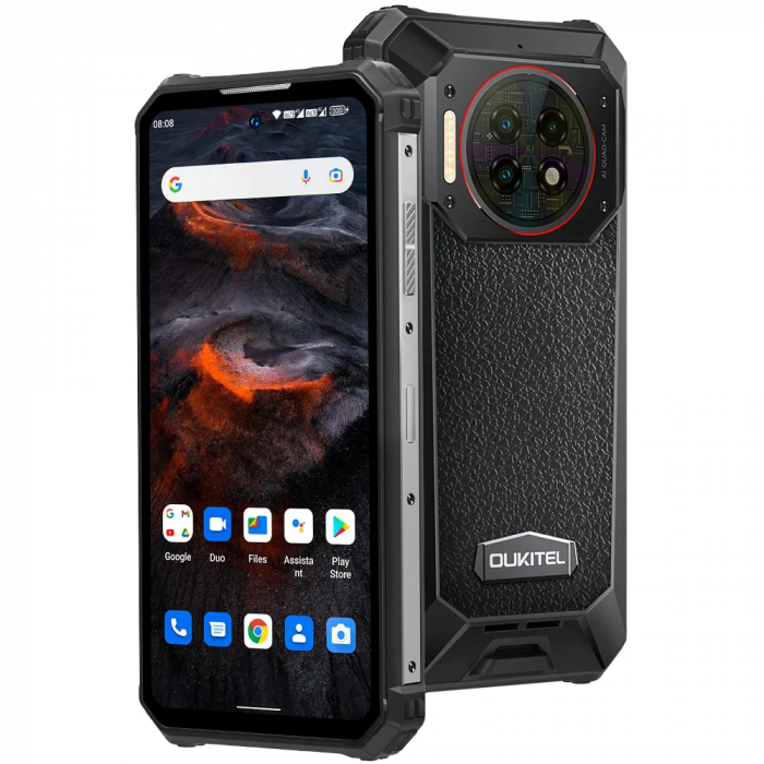 Telefon mobil Oukitel WP19 Pro Negru, 4G, 6.8   FHD+ 120Hz, 24GB RAM (8GB + 16GB extensibili), 256GB ROM, Android 13, 64MP, Mediatek Helio G99, 22000mAh 33W,  NFC, Dual SIM