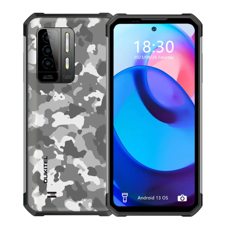 Telefon mobil Oukitel WP27 Camuflaj, 4G, 6.78   HD+, 24GB RAM (12GB + 12GB extensibili), 256GB ROM, Android 13, Camera Night Vision,Helio G99, 8500mAh, NFC, Dual SIM