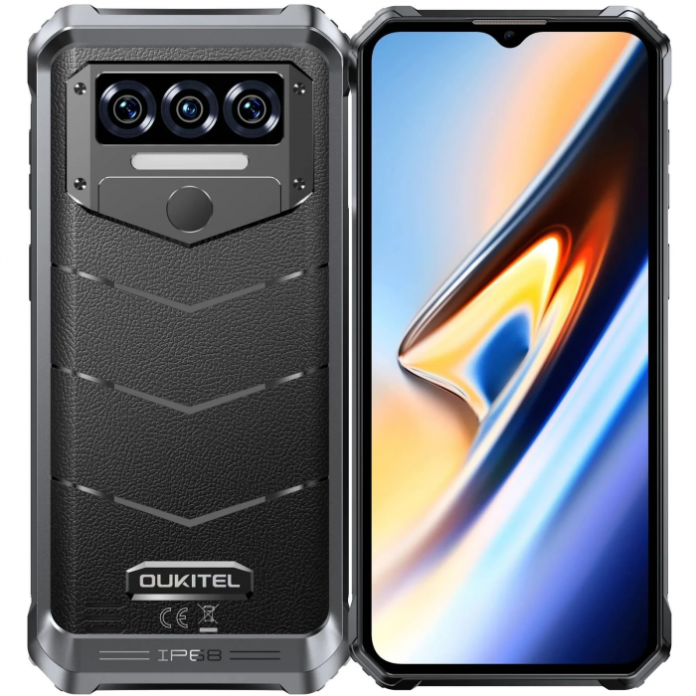 Telefon mobil Oukitel WP38 Orange, 4G, 6.52   LCD, 12GB RAM (6GB + 6GB extensibili), 256GB ROM, Android 13, Mediatek MT8788, NFC, Amprenta, 10600mAh, Dual SIM