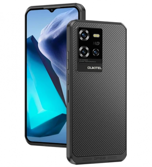 Telefon mobil Oukitel WP50 Albastru, 5G, 6.60   HD+, 12GB RAM (4GB + 8GB extensibili), 256GB ROM, Android 14, MTK Dimensity 6100+, NFC, Face Unlock, Amprenta, 48MP, 6500mAh, Dual SIM