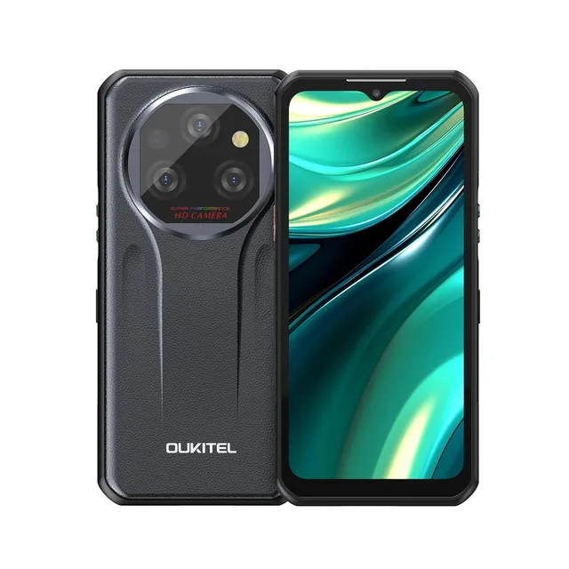 Telefon mobil Oukitel WP39 Green, 5G, 6.60  FHD+, 24GB RAM (6GB + 18GB extensibili), 256GB ROM, Android 14, MTK Dimensity 6100+, NFC, Face Unlock, Amprenta, 64MP, 11000mAh, Dual SIM