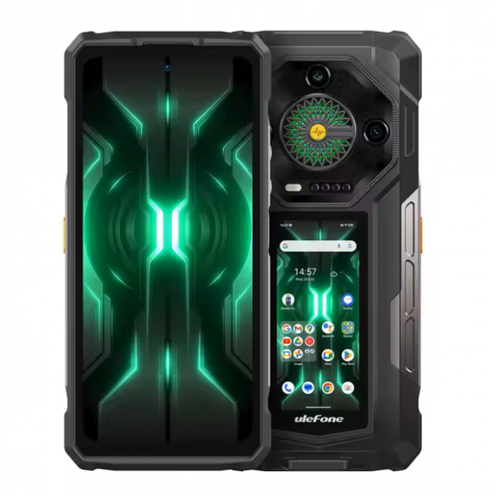 Telefon Mobil Ulefone Armor 33 Pro, 5G, AMOLED 6.95   120Hz, Ecran Secundar 3.4  , 32GB RAM (16GB + 16GB extensibili), 512GB ROM, 64MP, Night Vision, Android 14, NFC, OTG, 25500mAh, 66W, Dual SIM