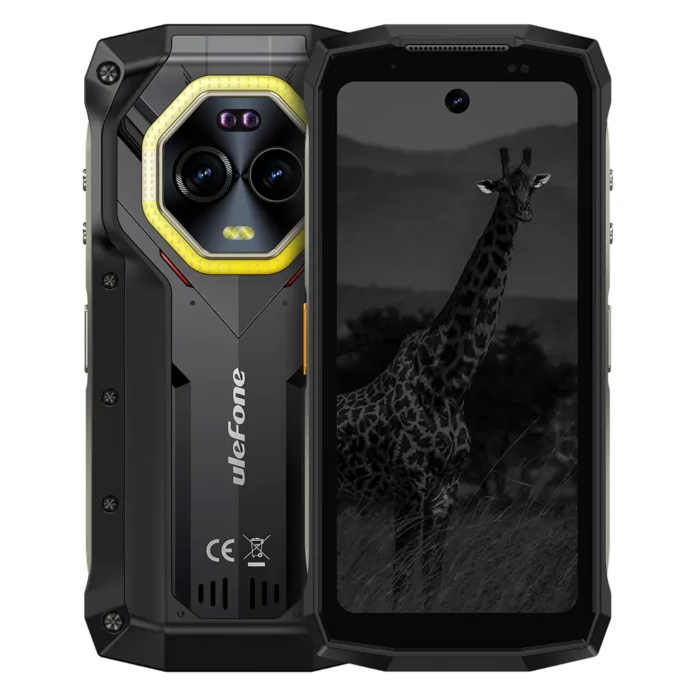 Telefon mobil Ulefone Armor Mini 20, Negru, 4G, Camera Night Vision 64MP, 4.7   HD+ 90Hz, 16GB RAM (8GB+ 8GB extensibili) , 256GB ROM, Android 14, 6200mAh, DualSim