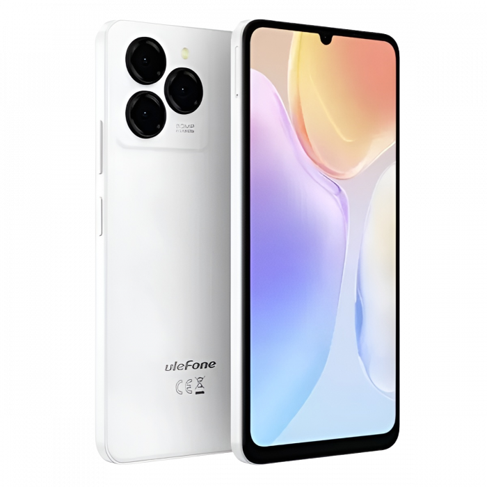 Telefon Mobil Ulefone Note 20 Pro, Alb, 4G, 6.75   HD+, Android 14, 8GB RAM (4GB + 4GB extensibili), 256GB ROM, Camera 50MP spate + 8MP fata, 6000mAh, Dual SIM