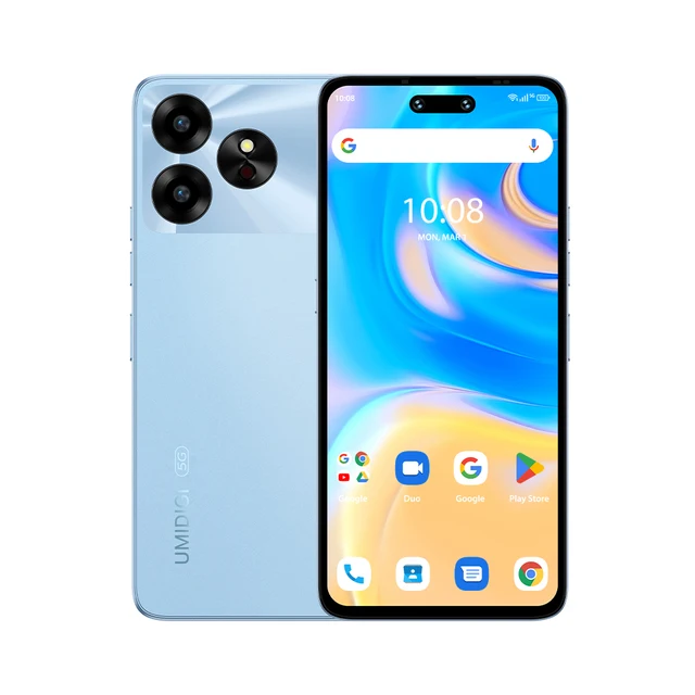 Telefon mobil UMIDIGI G6, Blue, 5G, 6.57   90Hz, 12GB RAM (6GB + 6GB extensibili), 128GB ROM, Android 13, 50MP Camera Dual, Dimensity 6100+, NFC, 5000mAh, Dual SIM