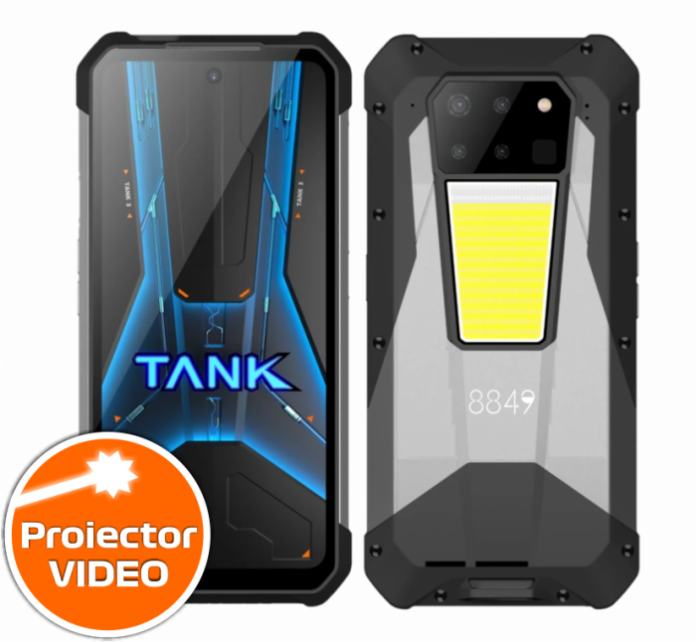 Telefon mobil Unihertz Tank 3 Pro, 5G, Proiector video 100 Lumeni,  36GB RAM (18GB + 18GB extensibili), 512GB ROM, 6.79   FHD+ 120Hz, Camera 200mpx, Night Vision, Android 14, Dimensity 8200, 23800mAh
