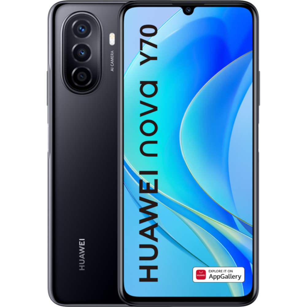 Telefon mobil Huawei nova Y70, 128 GB, 4 GB RAM, Pearl White Telefon mobil Huawei nova Y70, 128 GB, 4 GB RAM, Pearl White