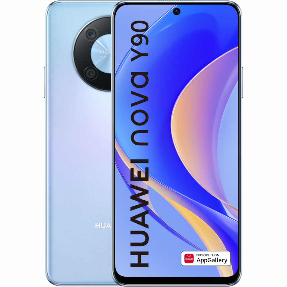 Telefon mobil Huawei nova Y90, 128 GB, 6 GB RAM, Crystal Blue Telefon mobil Huawei nova Y90, 128 GB, 6 GB RAM, Crystal Blue