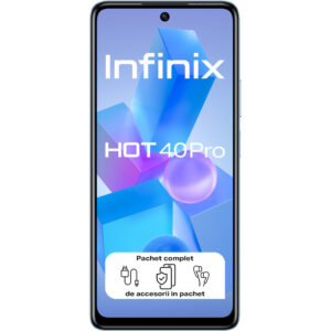 Telefon mobil Infinix Hot 40 Pro 4G, 256GB, 8GB RAM, Dual SIM, Palm Blue Telefon mobil Infinix Hot 40 Pro 4G, 256GB, 8GB RAM, Dual SIM, Palm Blue
