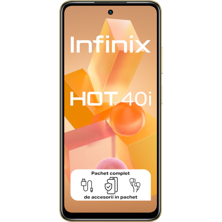 Telefon mobil Infinix Hot 40i 4G, 256GB, 8GB RAM, Horizon Gold