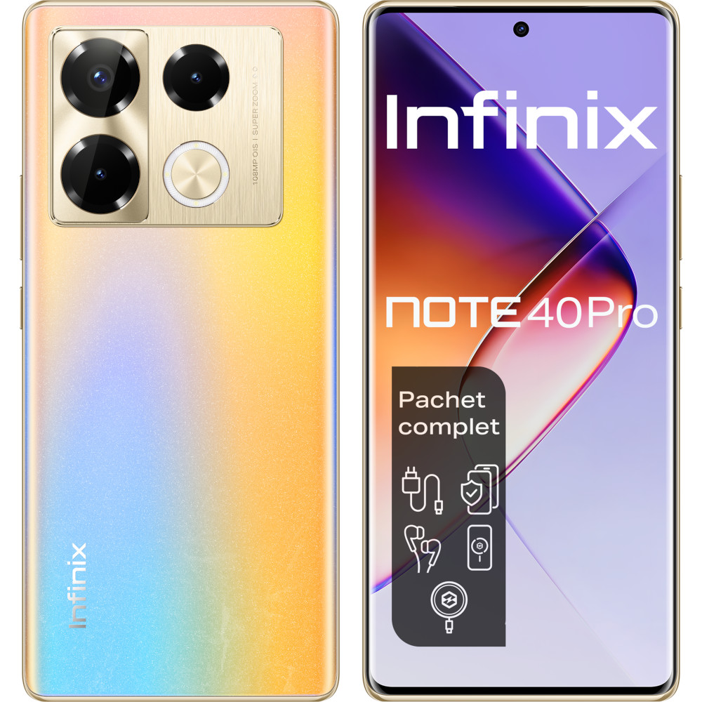 Telefon mobil Infinix Note 40 Pro 4G, 256GB, 12GB RAM, Dual SIM, Titan Gold, Incarcator wireless inclus Telefon mobil Infinix Note 40 Pro 4G, 256GB, 12GB RAM, Dual SIM, Titan Gold, Incarcator wireless inclus