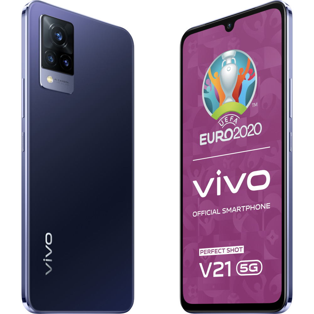 Telefon mobil Vivo V21, 5G, 128GB, 8 GB RAM, Dual SIM, Dusk Blue Telefon mobil Vivo V21, 5G, 128GB, 8 GB RAM, Dual SIM, Dusk Blue