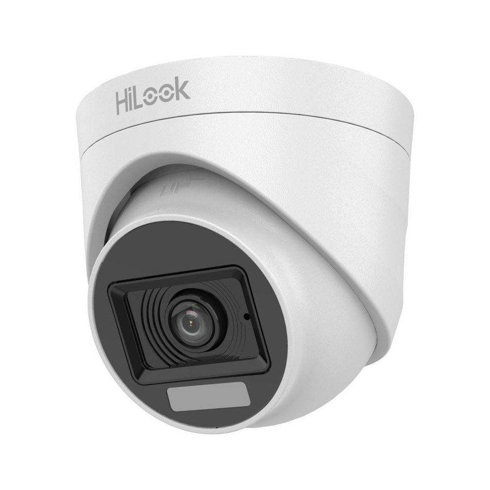 Camera supraveghere Dome HikVision HiLook THC-T127-LPS, 2 MP, 2.8 mm, IR / lumina alba 20 m, microfon Camera supraveghere Dome HikVision HiLook THC-T127-LPS, 2 MP, 2.8 mm, IR / lumina alba 20 m, microfon