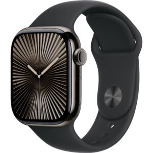 Apple Watch Series 10, GPS + Cellular, 42mm, Slate Titanium Case, Sport Band, Black, S/M Apple Watch Series 10, GPS + Cellular, 42mm, Slate Titanium Case, Sport Band, Black, S/M