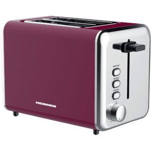 Prajitor de paine Heinner TP-1000BG, 850 W, 2 felii, Visiniu Prajitor de paine Heinner TP-1000BG, 850 W, 2 felii, Visiniu