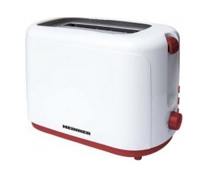 Prajitor de paine Heinner Delice TP-750, 750 W, 2 felii de paine, Alb