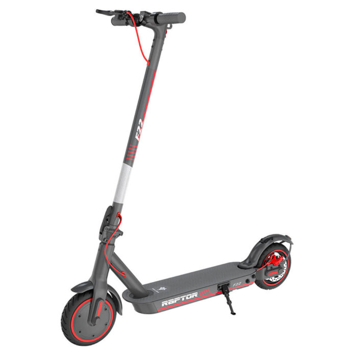 Trotineta electrica Aiwa F22-700/85, Autonomie 30 Km, 18 Km/h, Negru/Rosu