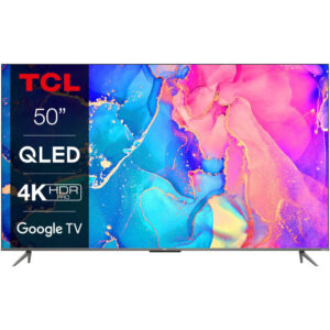 Televizor Smart QLED TCL 65C635, 164 cm, Ultra HD 4K, Google TV, Clasa F Televizor Smart QLED TCL 65C635, 164 cm, Ultra HD 4K, Google TV, Clasa F