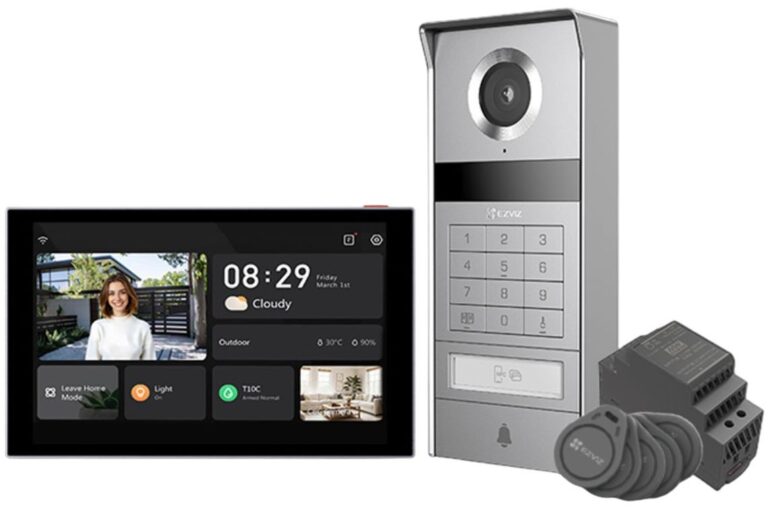 Videointerfon smart EZVIZ TP 9 Pro 4K , 2mm, IR, detectie persoane, audio bidirectional, NFC RFID QR, microSD + cloud, 24VDC, interior + exterior, CS-TP9 (4K NFC)