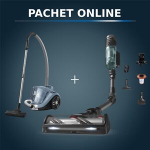 Pachet PROMO Aspirator vertical fara fir Rowenta X-Force Flex 12.60 NEO RH9L42WO si Aspirator fara sac Rowenta Compact Power XXL RO4B11EA Pachet PROMO Aspirator vertical fara fir Rowenta X-Force Flex 12.60 NEO RH9L42WO si Aspirator fara sac Rowenta Compact Power XXL RO4B11EA