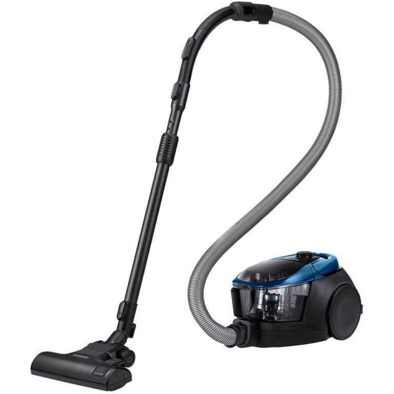 Aspirator fara sac Samsung VC07M3150VU/GE, 700 W, 2 L, 28 kWh/an, Nivel zgomot 80 dB, Tub telescopic, Turbina anti-incalcire, Lungime cablu 6 m, Albastru