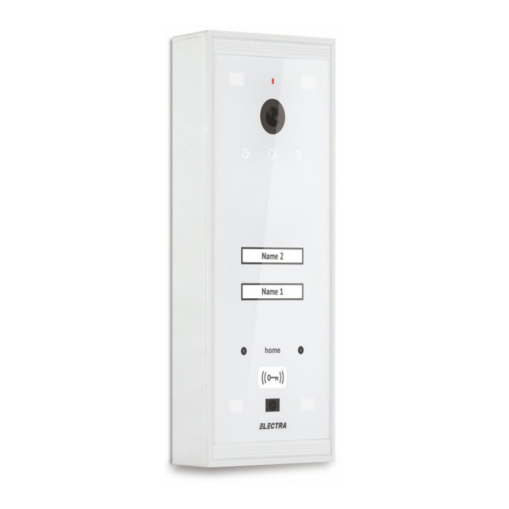Videointerfon de exterior Electra VPM.02F03.ELWH4, RFID, 2 familii, incastrat, 4 fire Videointerfon de exterior Electra VPM.02F03.ELWH4, RFID, 2 familii, incastrat, 4 fire