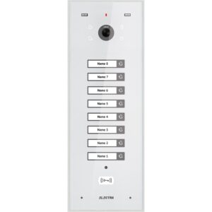 Videointerfon de exterior Electra VPU.08F03.ELWTL, 8 familii, 800 LTV, RFID, incastrat, alb Videointerfon de exterior Electra VPU.08F03.ELWTL, 8 familii, 800 LTV, RFID, incastrat, alb