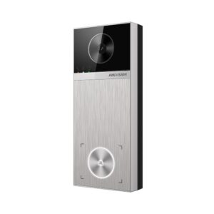 Videointerfon de exterior IP WiFi 6 Hikvision DS-KV6114-MWBE1, 1 familie, 2 incuietori, Mifare 13.56 MHz, aparent, 4 MP, IR 3 m, microfon si difuzor, slot card, functii smart, PoE, vizualizare de pe telefon, argintiu Videointerfon de exterior IP WiFi 6 Hikvision DS-KV6114-MWBE1, 1 familie, 2 incuietori, Mifare 13.56 MHz, aparent, 4 MP, IR 3 m, microfon si difuzor, slot card, functii smart, PoE, vizualizare de pe telefon, argintiu