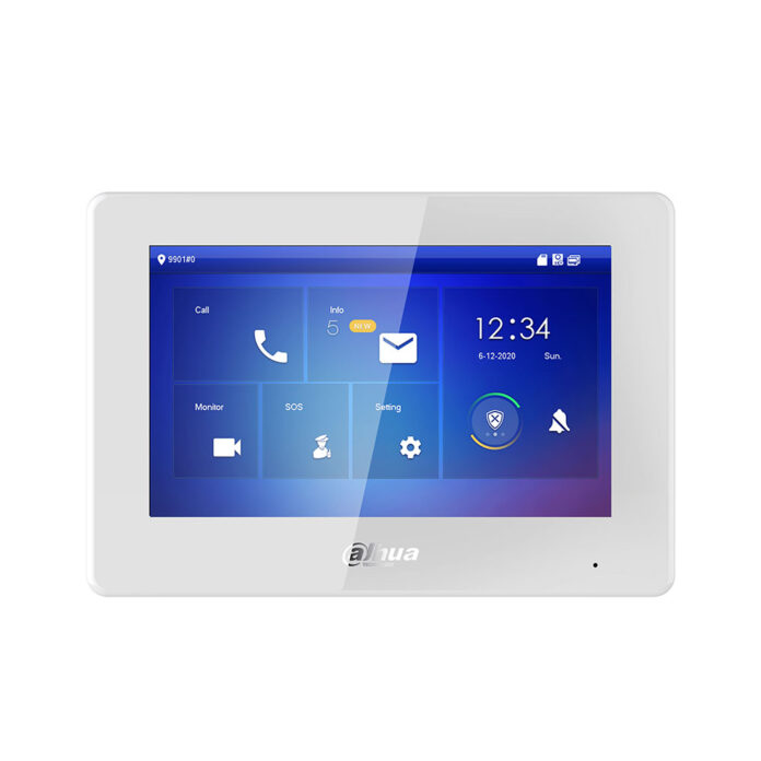 Videointerfon de interior IP Dahua VTH5422HB-W, 7 inch, PoE, aparent, 2 fire Videointerfon de interior IP Dahua VTH5422HB-W, 7 inch, PoE, aparent, 2 fire